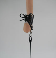Load image into Gallery viewer, Leather Lace Up Penis Hanger / Stretcher With Silicone Sleeves - Zen Hanger
